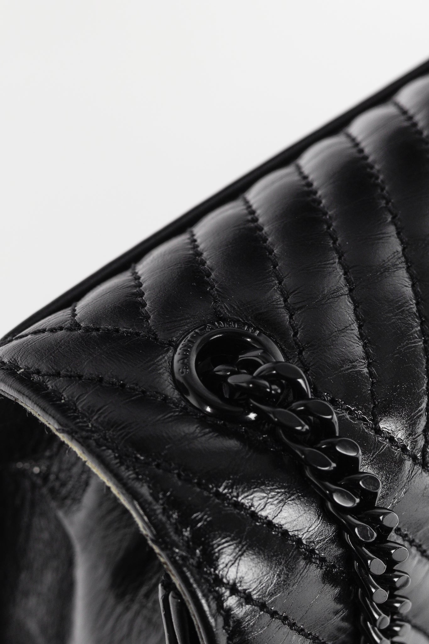 Saint Laurent Kate Medium Black Matelassé Leather Crossbody