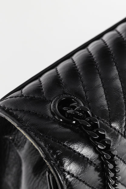 Saint Laurent Kate Medium Black Matelassé Leather Crossbody