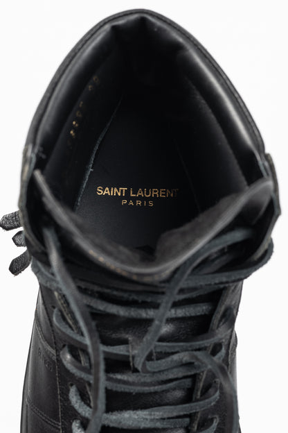Saint Laurent SL/18H High Black Fringe High-Top Sneakers