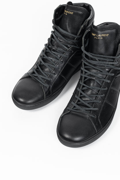 Saint Laurent SL/18H High Black Fringe High-Top Sneakers