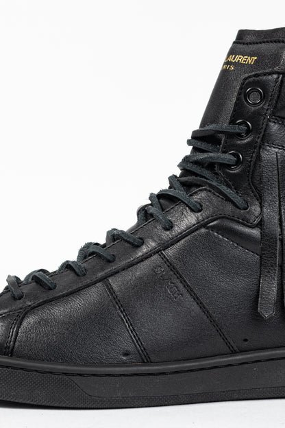 Saint Laurent SL/18H High Black Fringe High-Top Sneakers