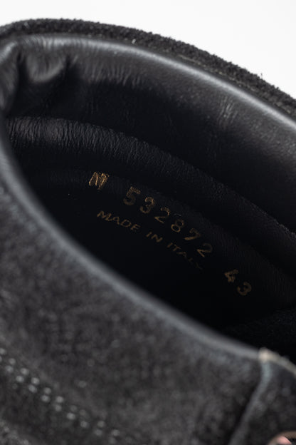 Saint Laurent SL/10H High Black Suede Court Classic High-Top Sneakers