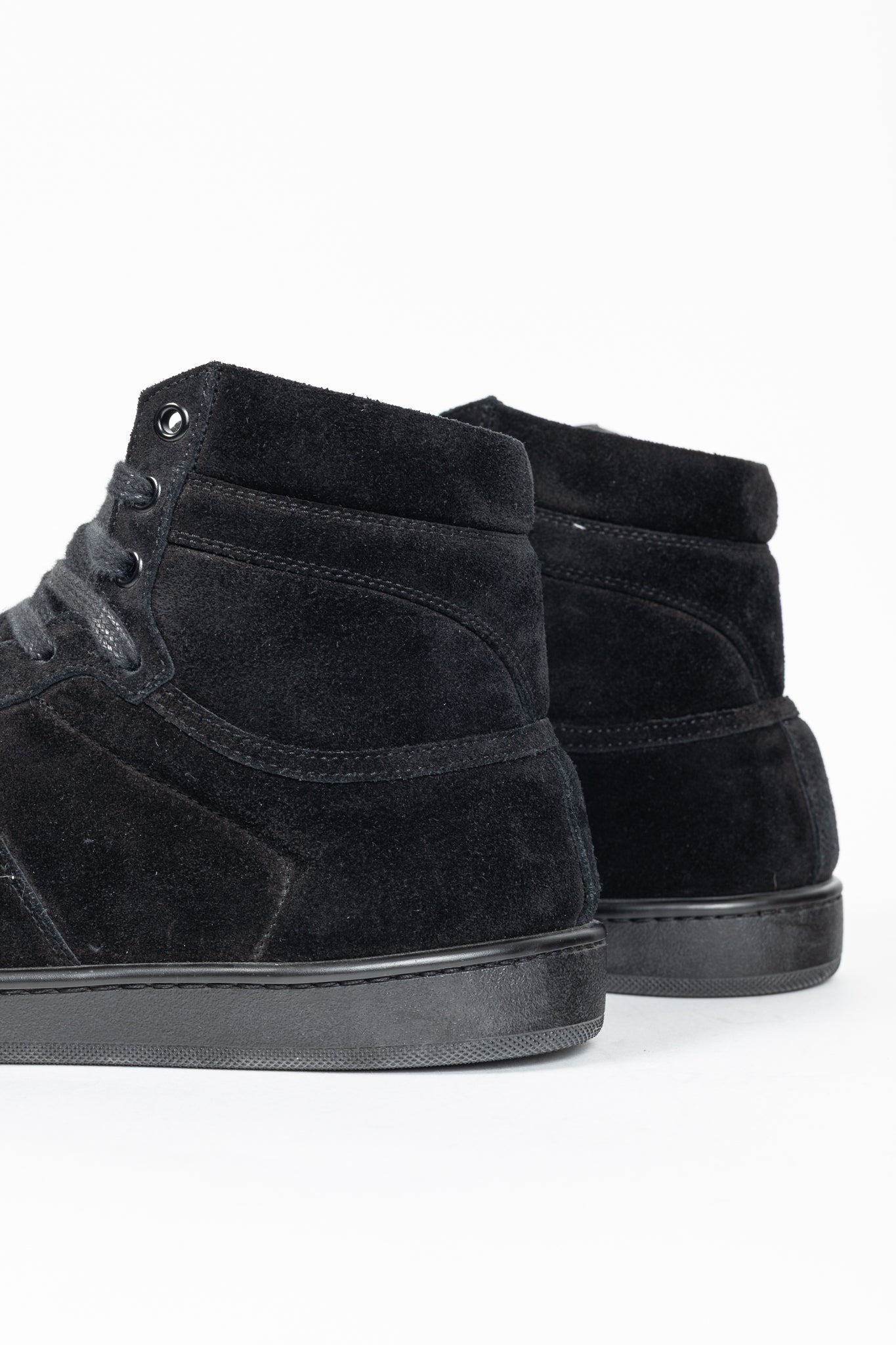 Saint Laurent SL/10H High Black Suede Court Classic High-Top Sneakers