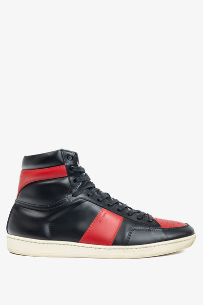 Saint Laurent SL/10H High 'Black Red' Court Classic High-Top Sneakers