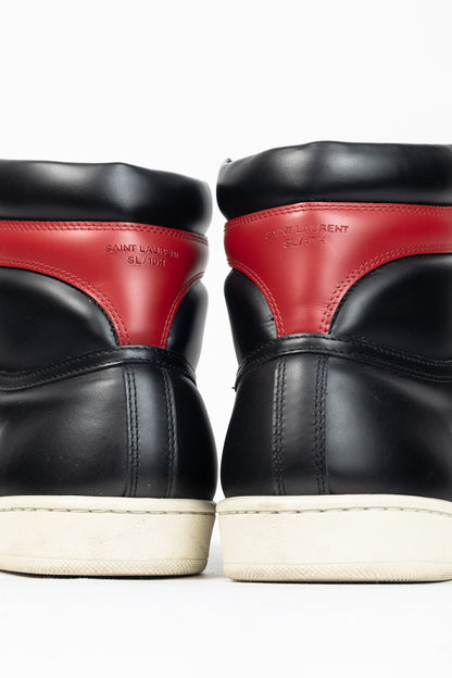 Saint Laurent SL/10H High 'Black Red' Court Classic High-Top Sneakers