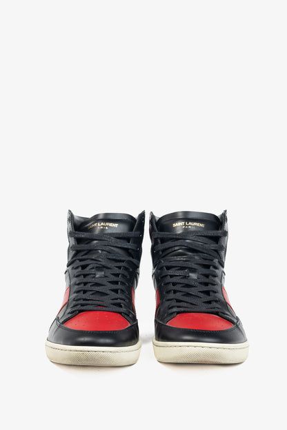 Saint Laurent SL/10H High 'Black Red' Court Classic High-Top Sneakers