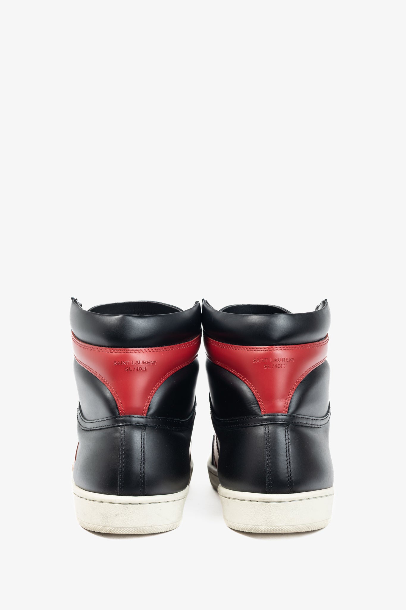 Saint Laurent SL/10H High 'Black Red' Court Classic High-Top Sneakers