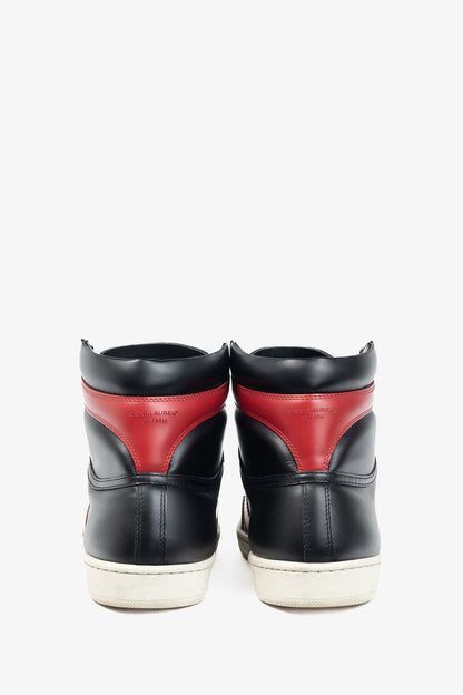Saint Laurent SL/10H High 'Black Red' Court Classic High-Top Sneakers