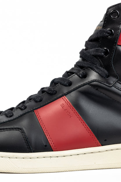 Saint Laurent SL/10H High 'Black Red' Court Classic High-Top Sneakers