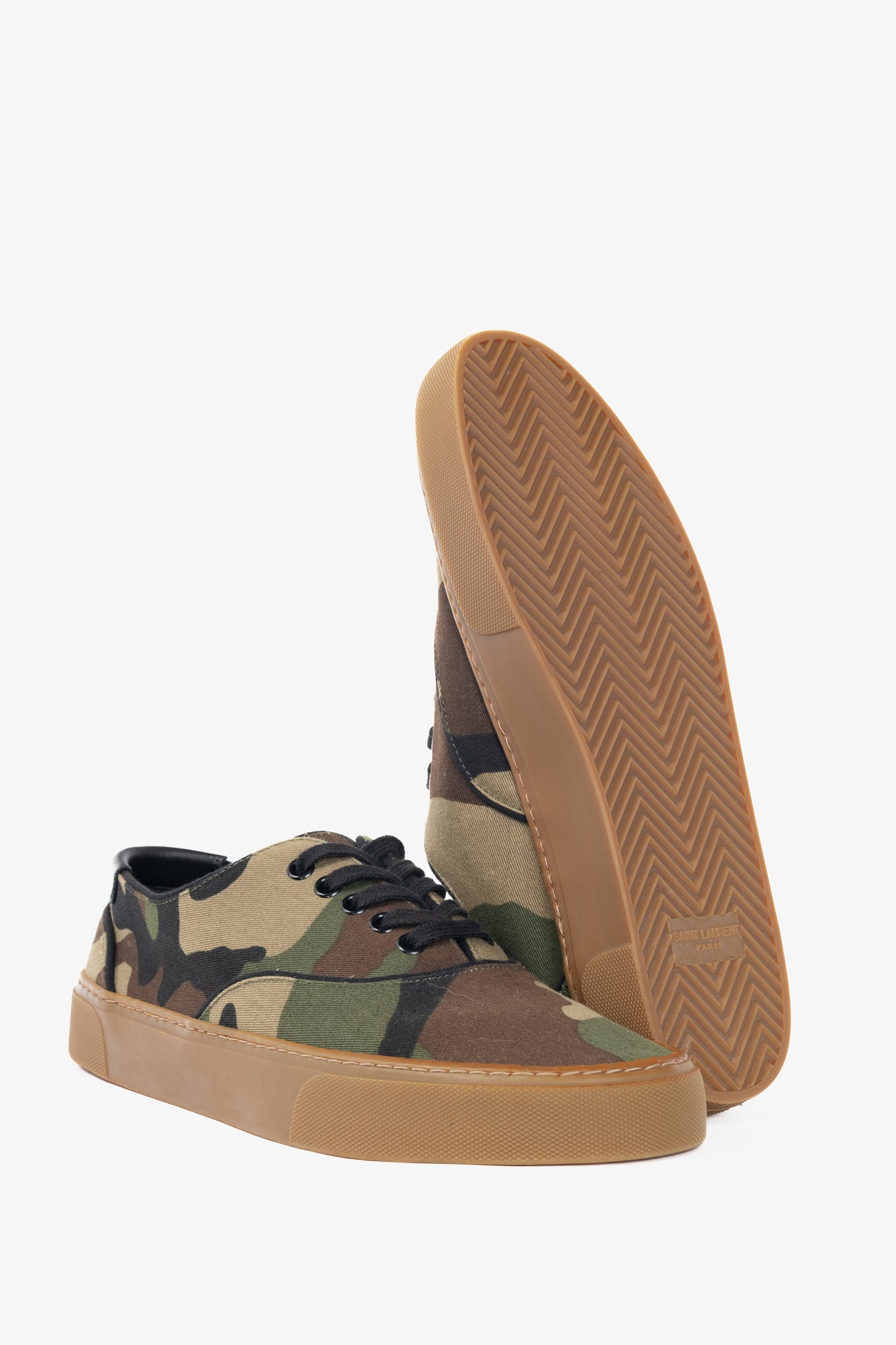 Saint Laurent Venice Camouflage Low-Top Lace-Up Sneakers