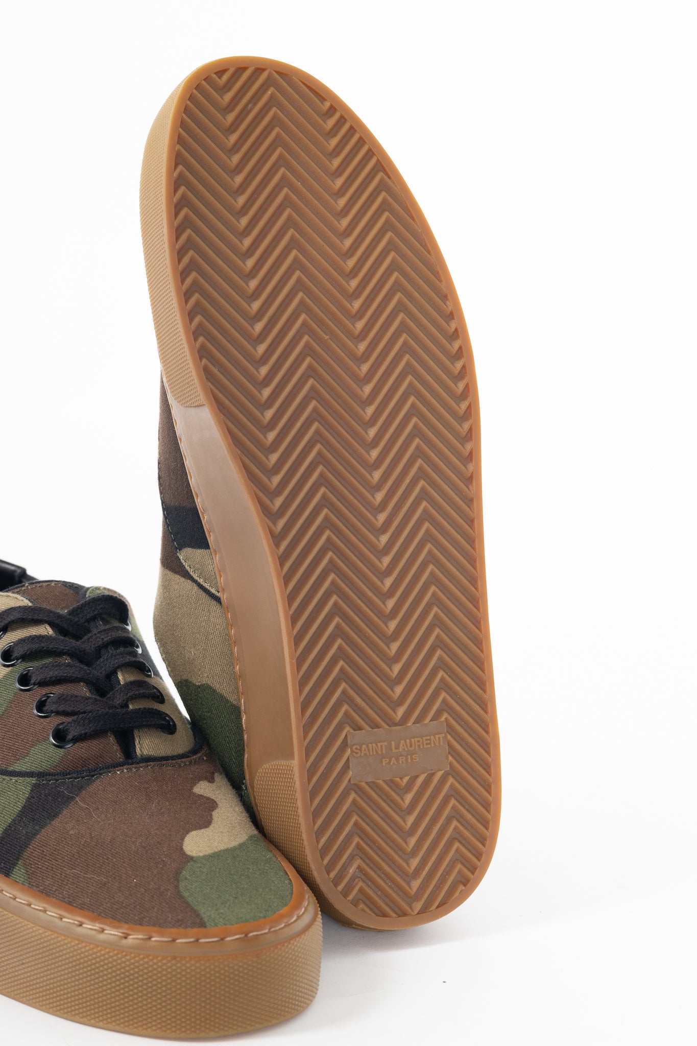 Saint Laurent Venice Camouflage Low-Top Lace-Up Sneakers