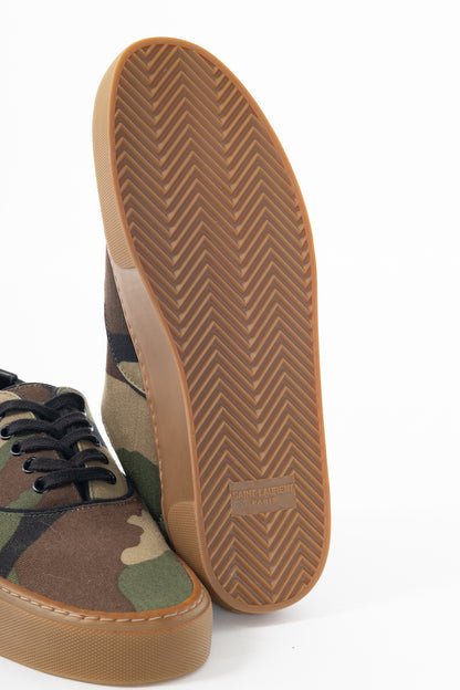 Saint Laurent Venice Camouflage Low-Top Lace-Up Sneakers