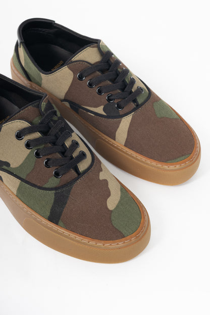 Saint Laurent Venice Camouflage Low-Top Lace-Up Sneakers