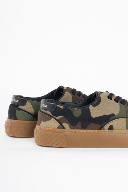 Saint Laurent Venice Camouflage Low-Top Lace-Up Sneakers