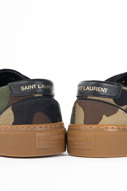 Saint Laurent Venice Camouflage Low-Top Lace-Up Sneakers