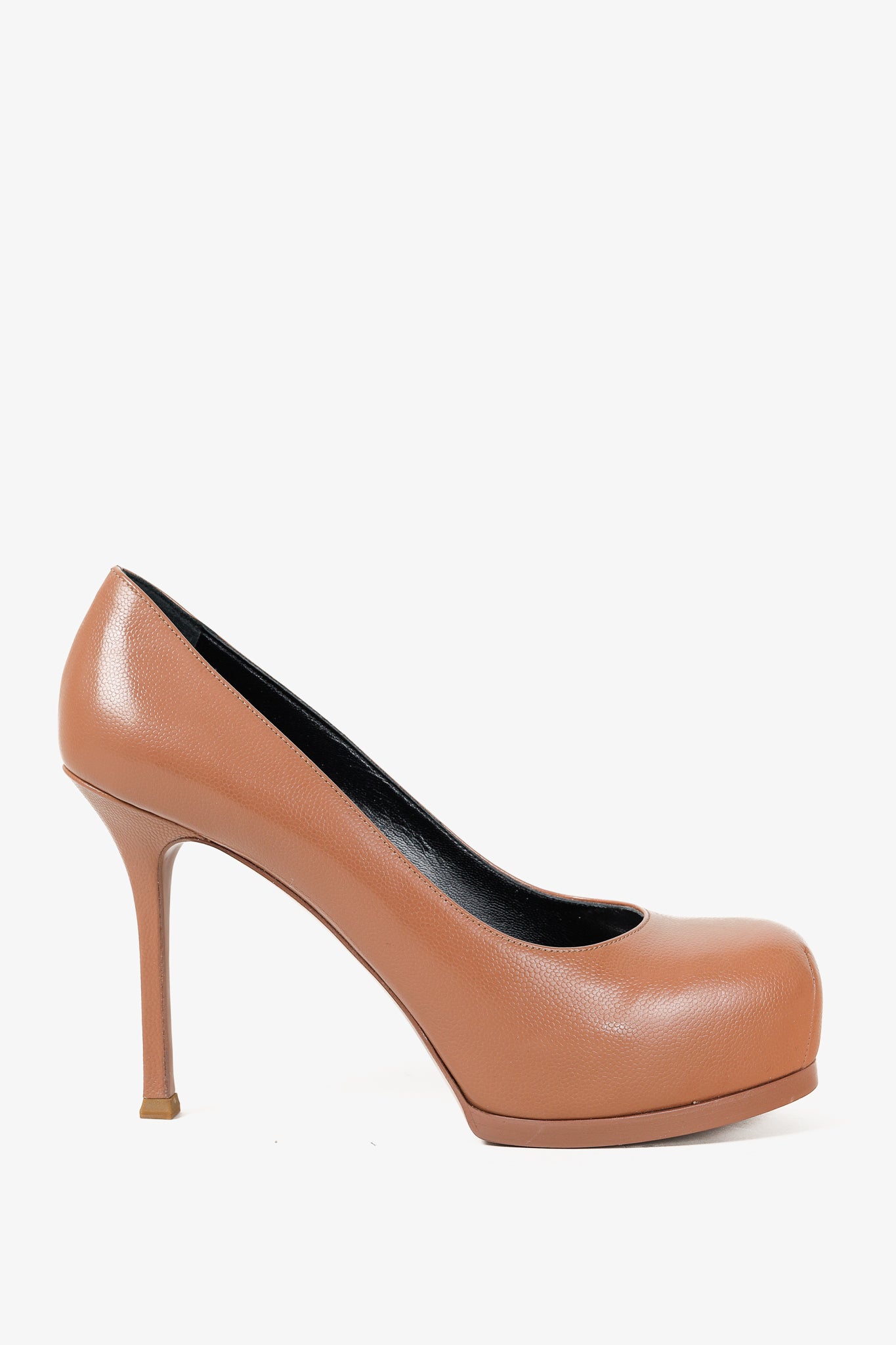 Saint Laurent Nude Beige Stingray-Stamped Leather Pumps