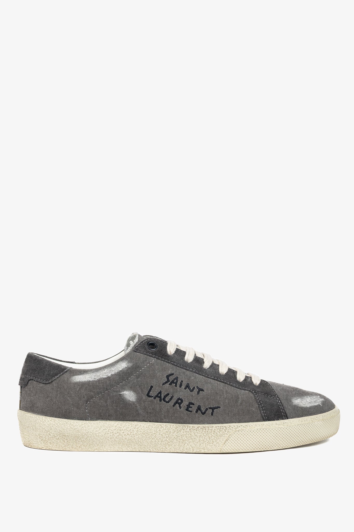 Saint Laurent Court Classic SL/06 "Black" Distressed Signature Low-Top Sneakers