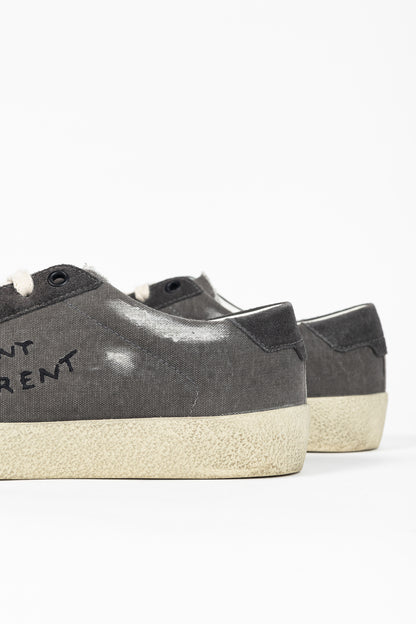 Saint Laurent Court Classic SL/06 "Black" Distressed Signature Low-Top Sneakers