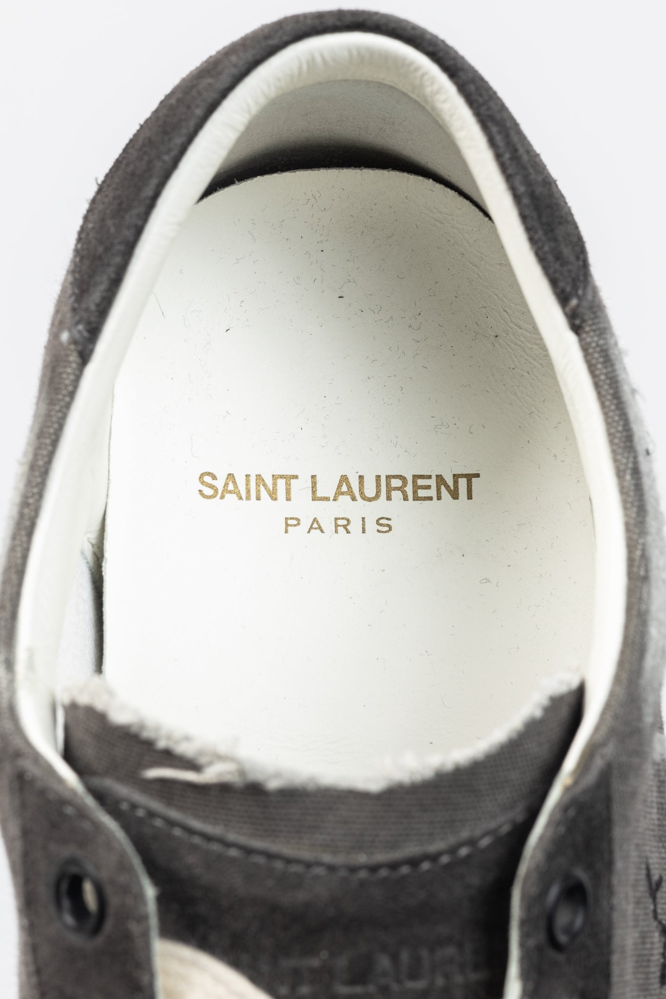 Saint Laurent Court Classic SL/06 "Black" Distressed Signature Low-Top Sneakers