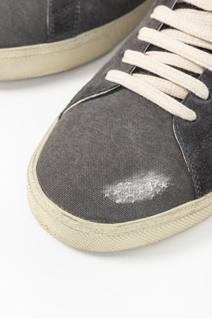 Saint Laurent Court Classic SL/06 "Black" Distressed Signature Low-Top Sneakers