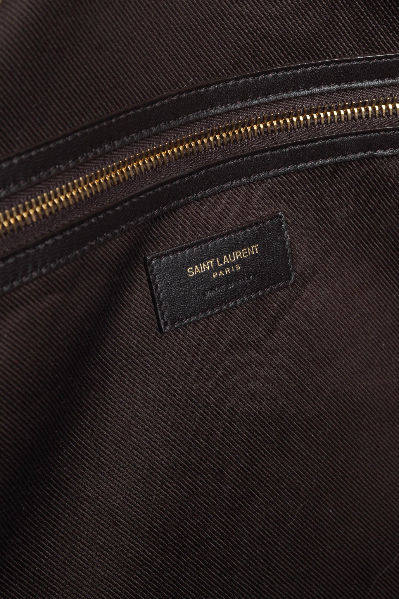 Saint Laurent Le Monogramme 72H Duffle Chestnut Cassandre Canvas & Smooth Leather Bag