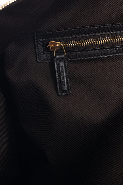 Saint Laurent Le Monogramme 72H Duffle Chestnut Cassandre Canvas & Smooth Leather Bag