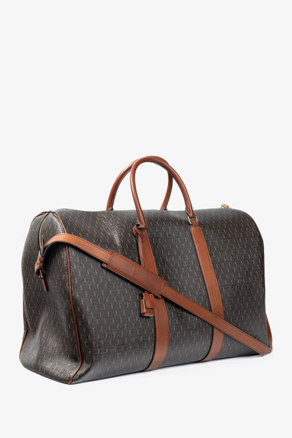 Saint Laurent Le Monogramme 72H Duffle Chestnut Cassandre Canvas & Smooth Leather Bag