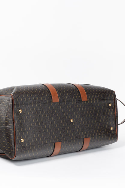 Saint Laurent Le Monogramme 72H Duffle Chestnut Cassandre Canvas & Smooth Leather Bag