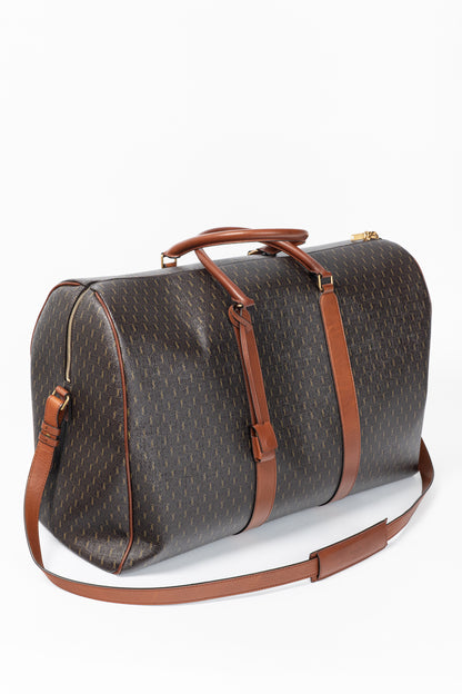 Saint Laurent Le Monogramme 72H Duffle Chestnut Cassandre Canvas & Smooth Leather Bag