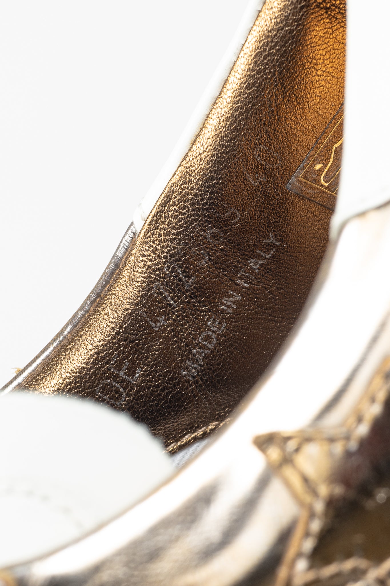 Saint Laurent SL/06 Gold Patent Star Low-Top Sneakers