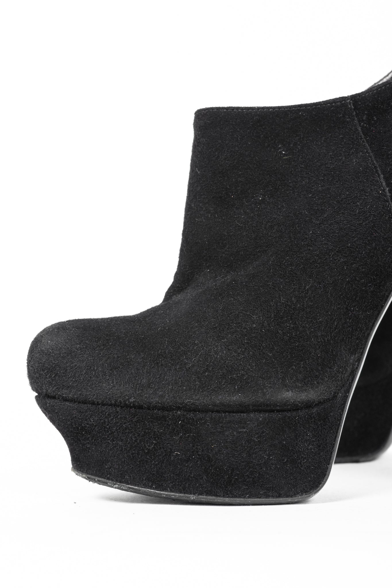 Yves Saint Laurent Palais Black Suede Platform Booties