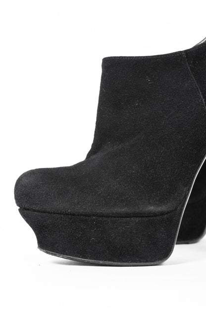 Yves Saint Laurent Palais Black Suede Platform Booties
