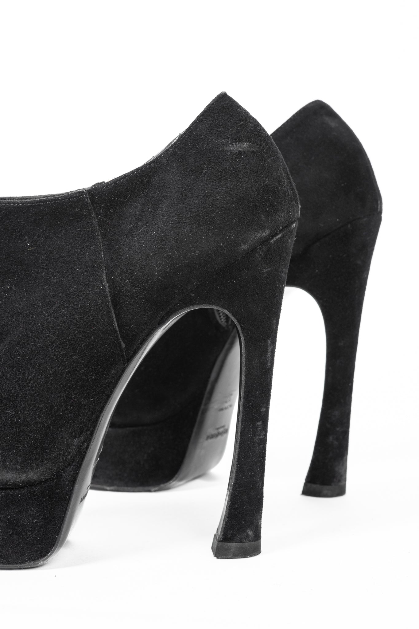Yves Saint Laurent Palais Black Suede Platform Booties