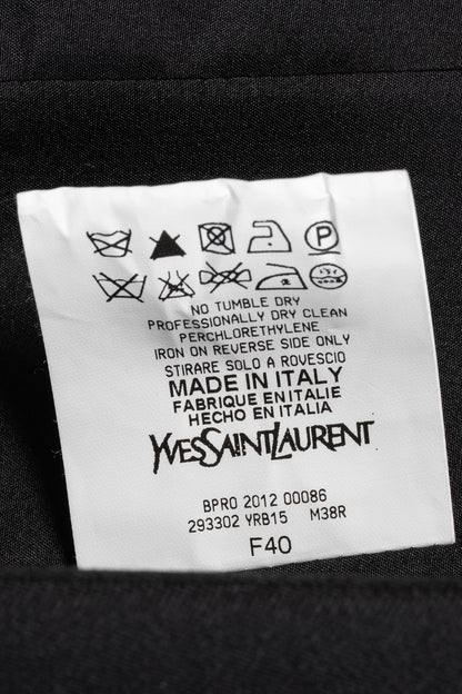 Yves Saint Laurent SS12 Black Wool Open-Front Blazer