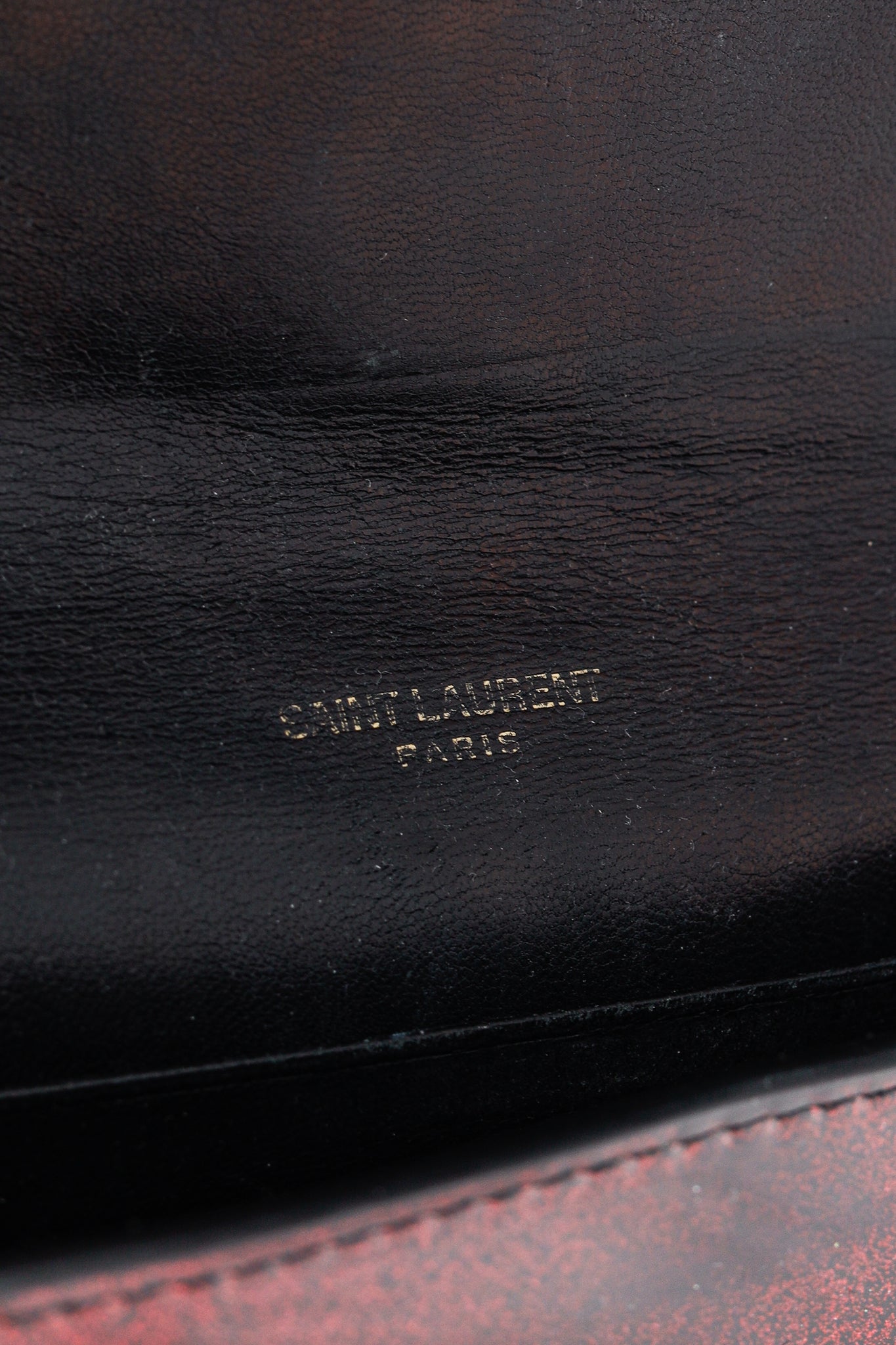 Saint Laurent Fuchsia Glitter Patent YSL Leather Wallet