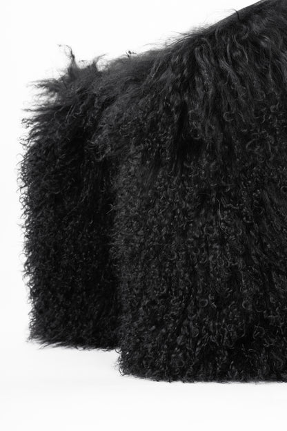 Saint Laurent Nero Panenelli Mongolia Furry Patch Snowboots
