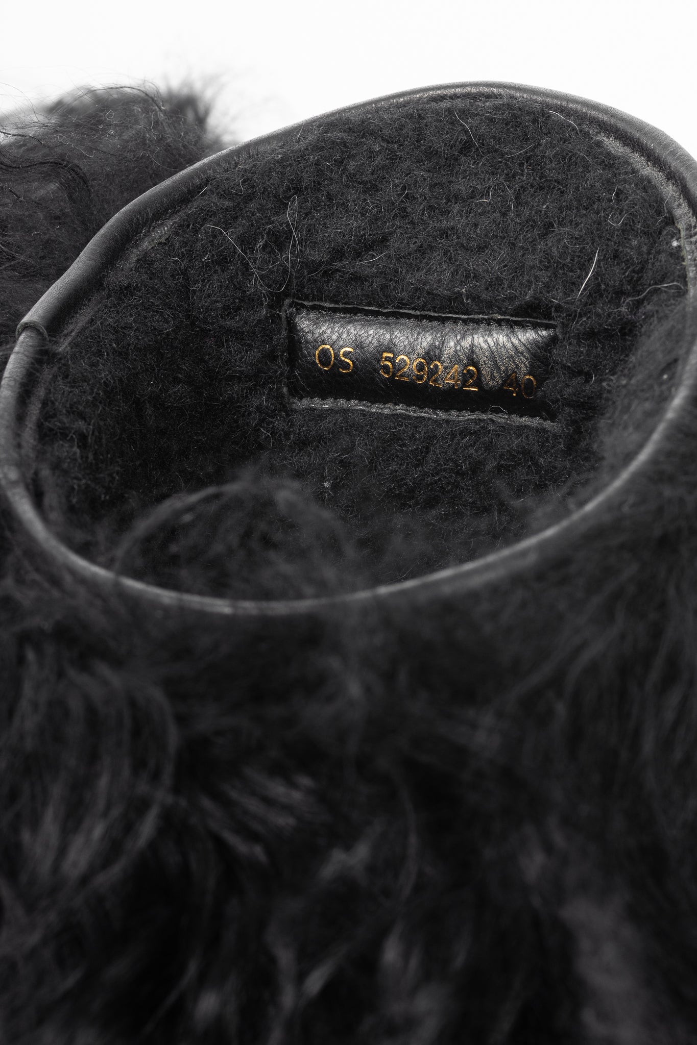 Saint Laurent Nero Panenelli Mongolia Furry Patch Snowboots