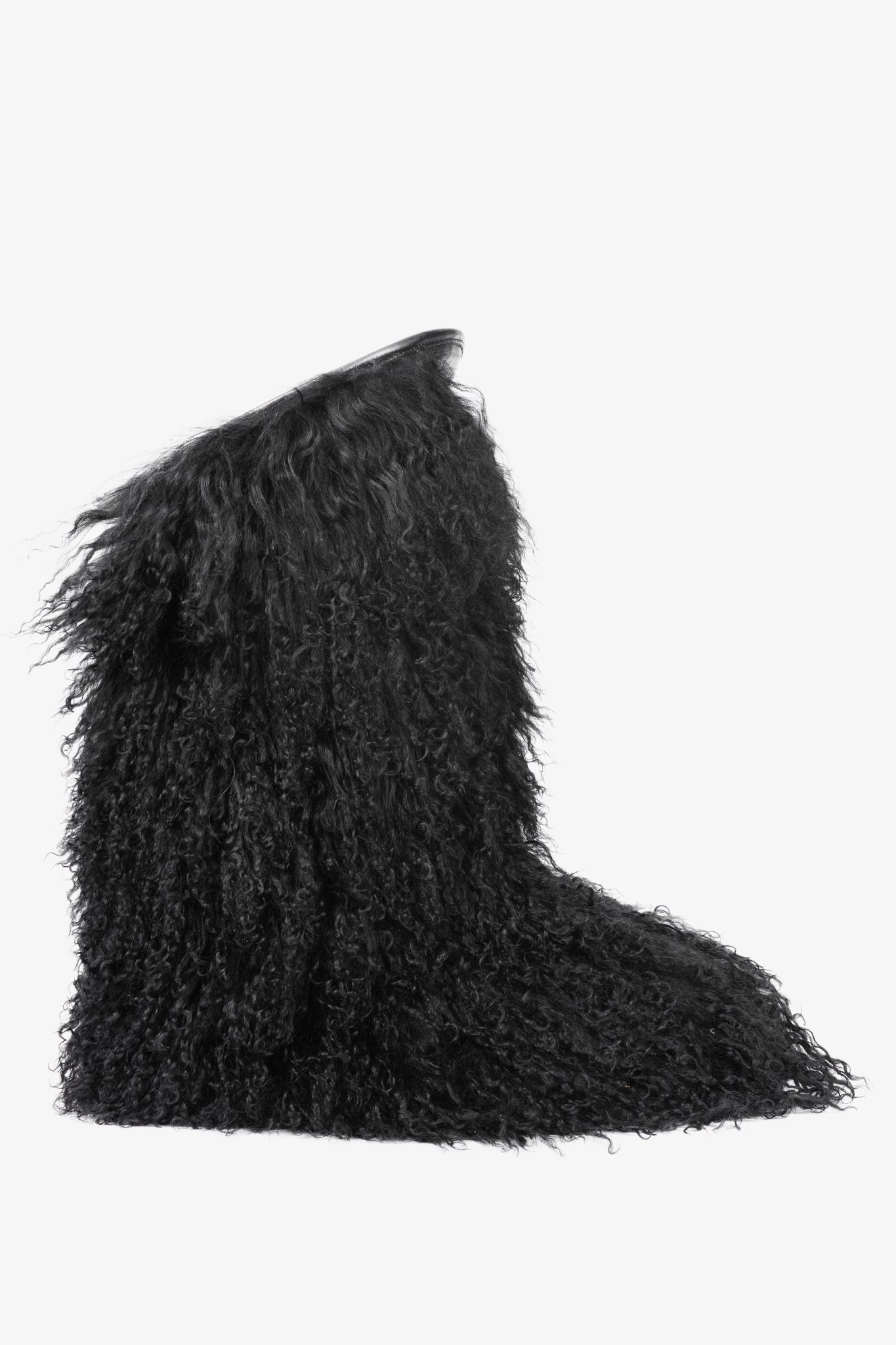 Saint Laurent Nero Panenelli Mongolia Furry Patch Snowboots