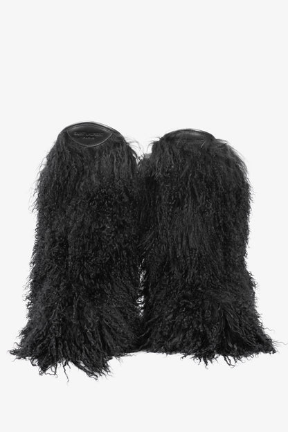 Saint Laurent Nero Panenelli Mongolia Furry Patch Snowboots
