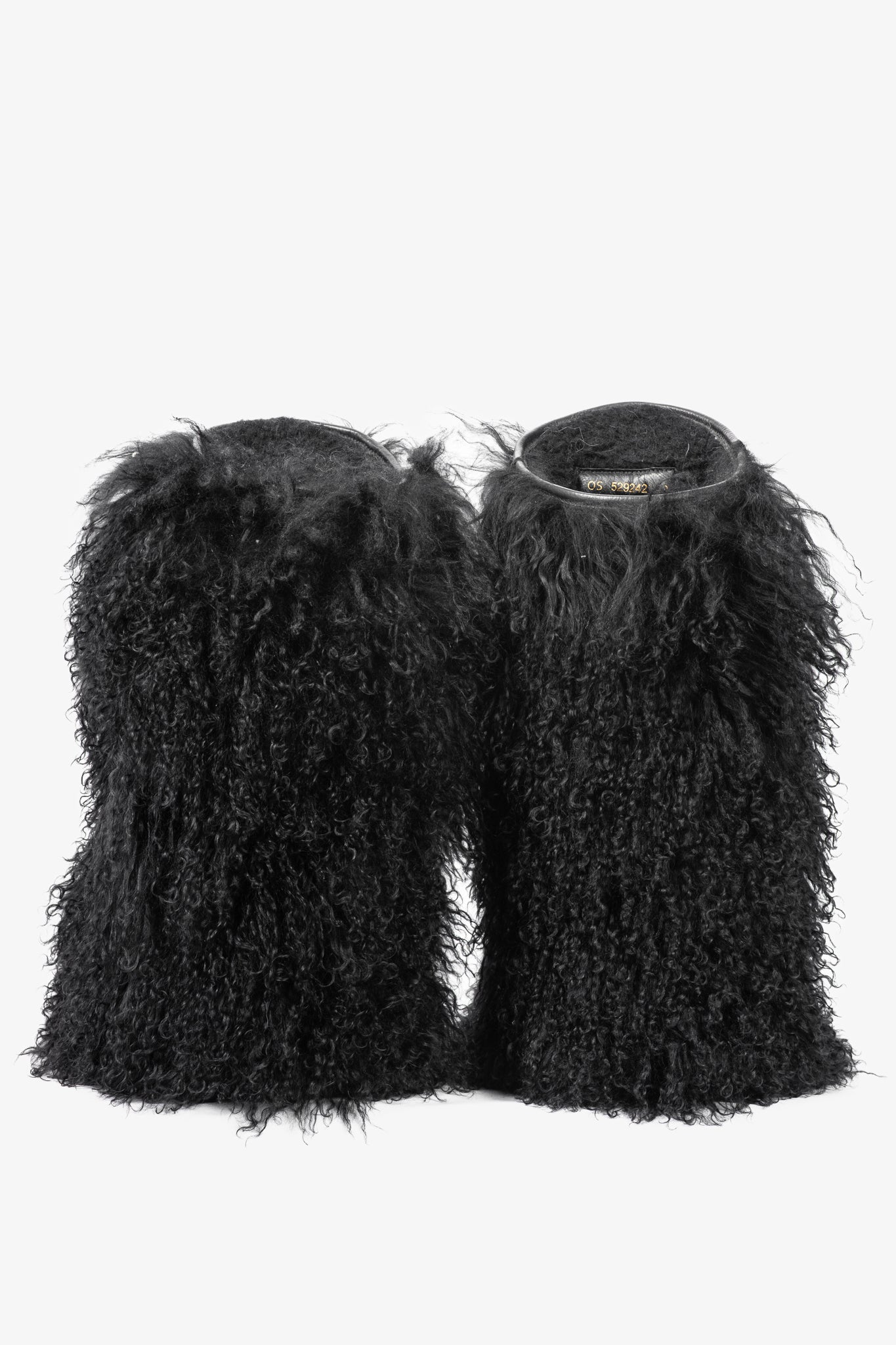 Saint Laurent Nero Panenelli Mongolia Furry Patch Snowboots