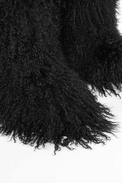 Saint Laurent Nero Panenelli Mongolia Furry Patch Snowboots