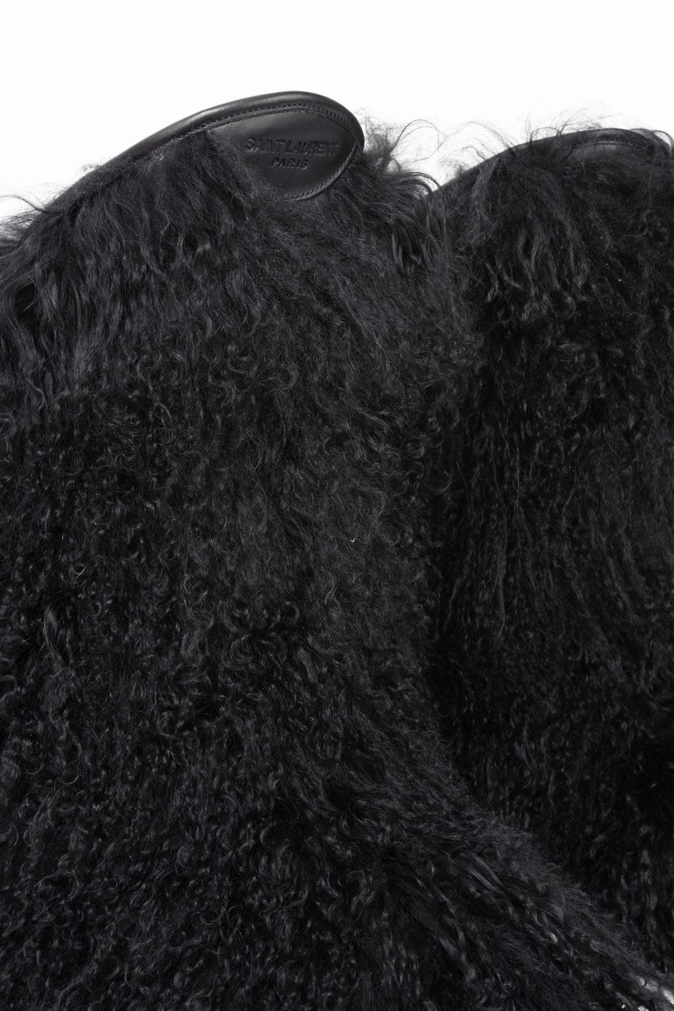 Saint Laurent Nero Panenelli Mongolia Furry Patch Snowboots