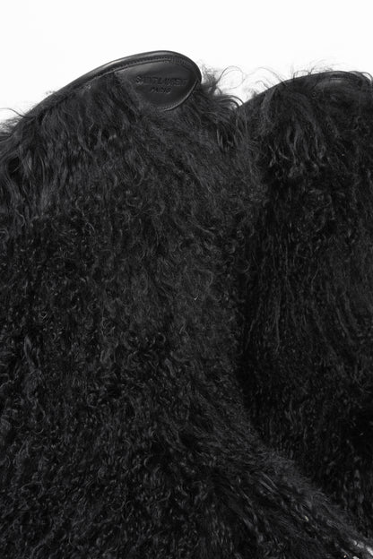 Saint Laurent Nero Panenelli Mongolia Furry Patch Snowboots