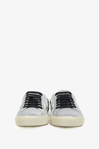Saint Laurent Court Classic Star Metallic Silver Low-Top Sneakers
