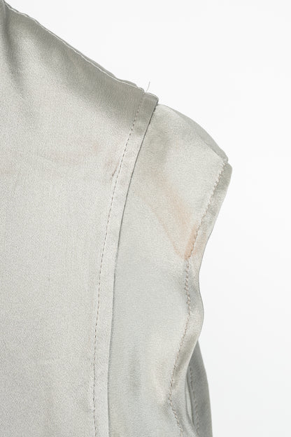 Yves Saint Laurent SS09 Grey Silk-Charmeuse Cowl Blouse