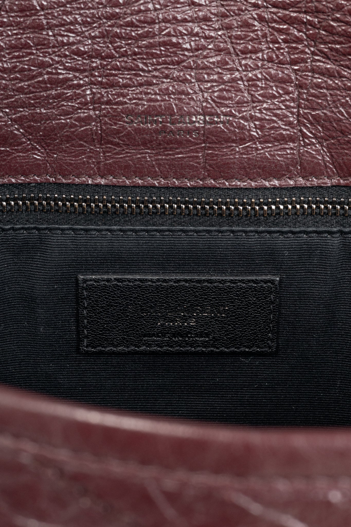 Saint Laurent Niki Bordeaux Quilted Crinkled Vintage Leather YSL-Cassandre Flap Handbag