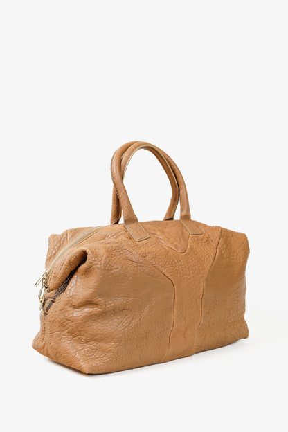 Yves Saint Laurent Easy Tan-Pebbled-Leather Handbag