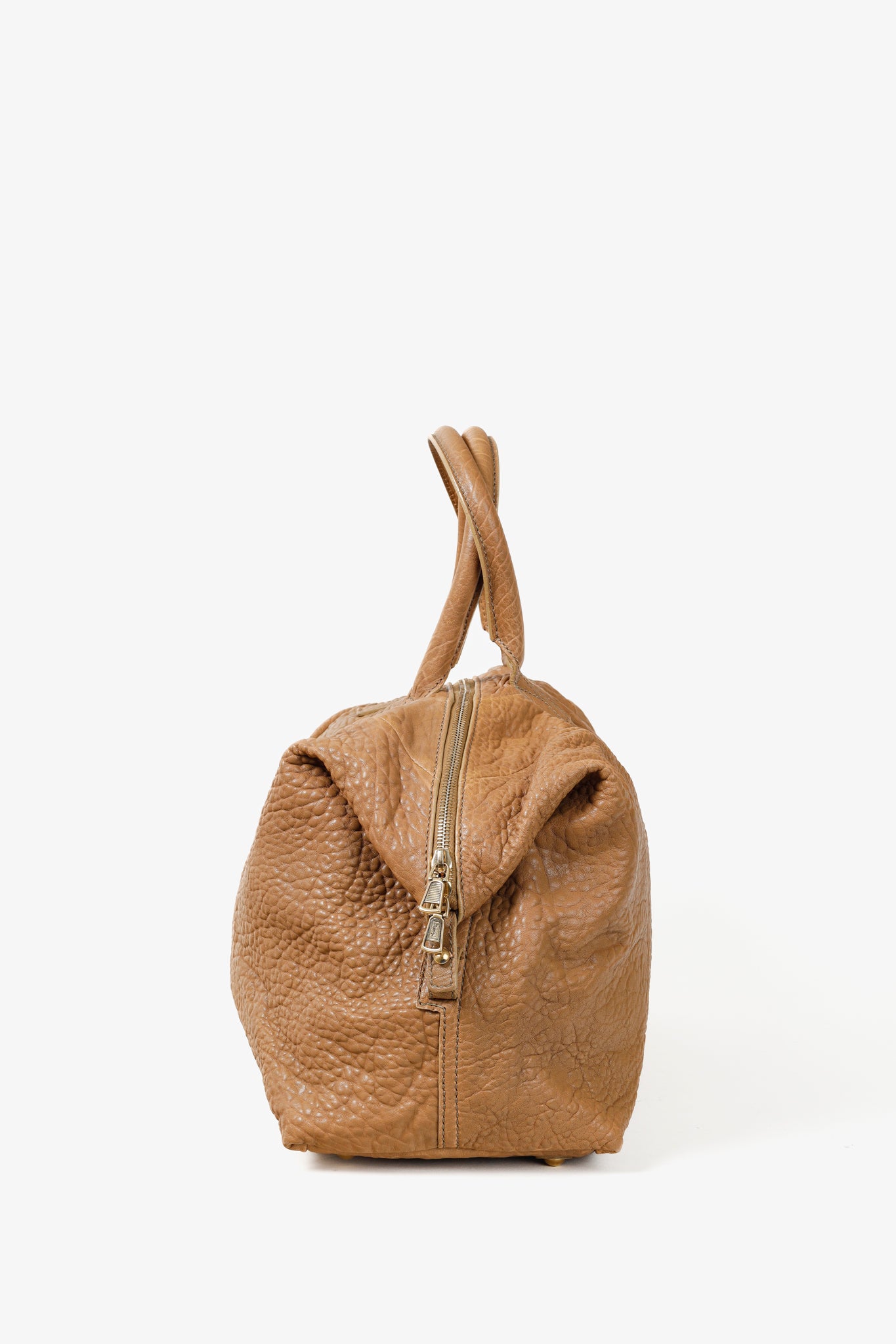 Yves Saint Laurent Easy Tan-Pebbled-Leather Handbag