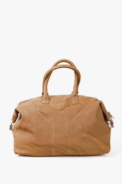 Yves Saint Laurent Easy Tan-Pebbled-Leather Handbag