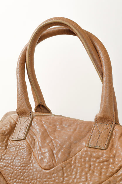 Yves Saint Laurent Easy Tan-Pebbled-Leather Handbag